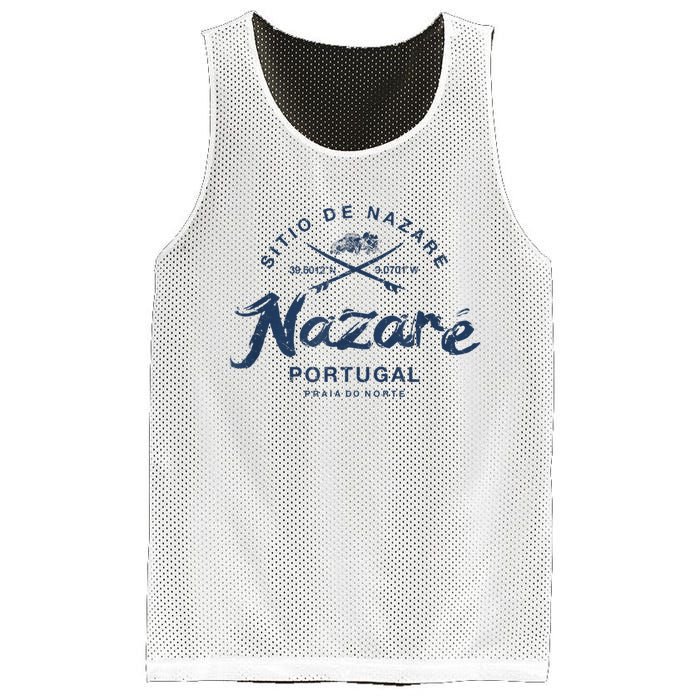 Nazare Portugal Surfing Vintage Mesh Reversible Basketball Jersey Tank