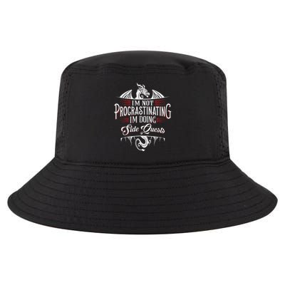 Not Procrastinating Side Quests Funny Rpg Gamer Dragons Cool Comfort Performance Bucket Hat