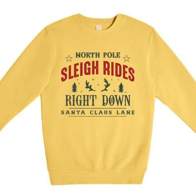 North Pole Sleigh Rides Premium Crewneck Sweatshirt