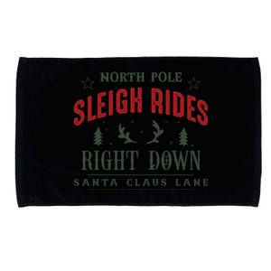 North Pole Sleigh Rides Microfiber Hand Towel