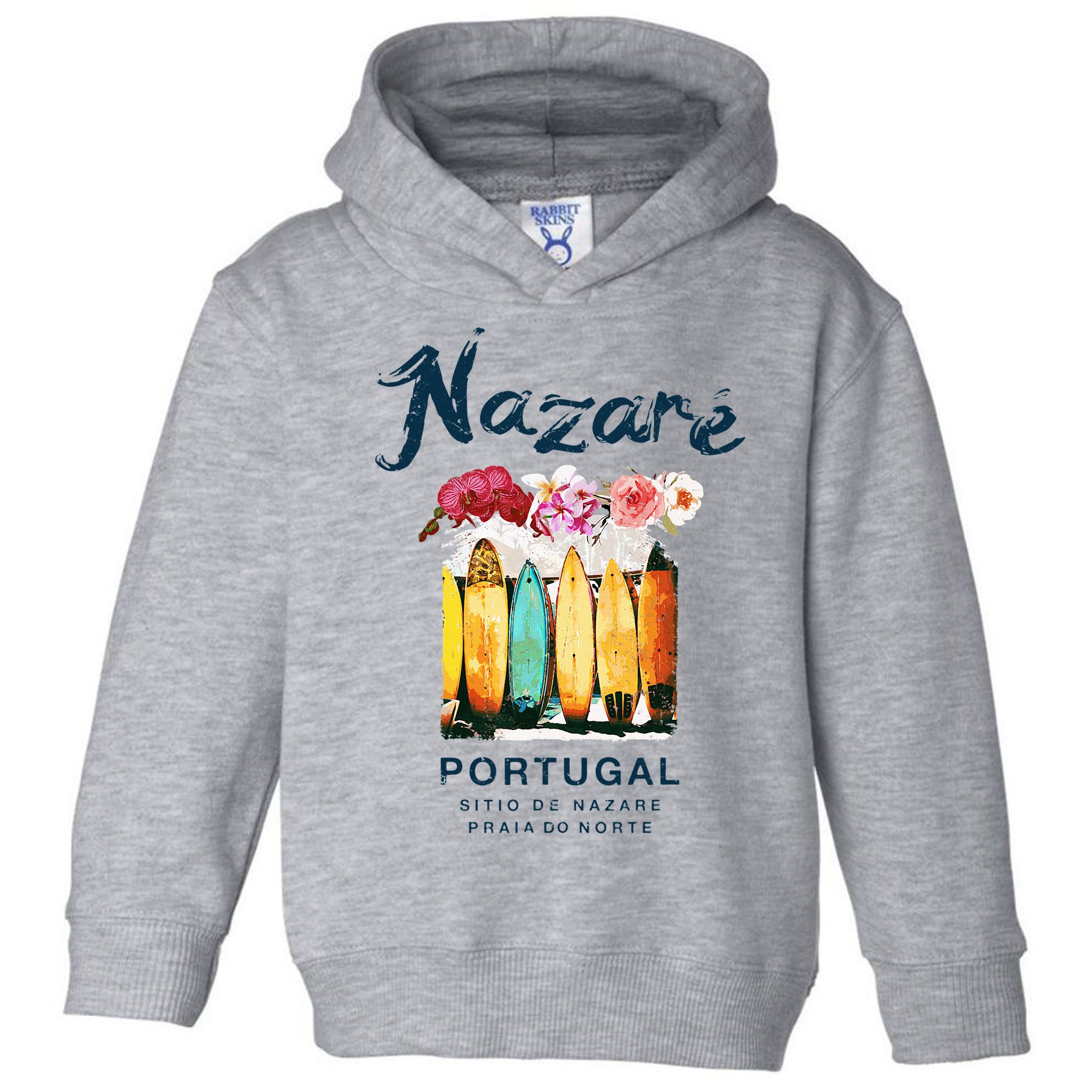Nazare Portugal Surfing Vintage  Toddler Hoodie