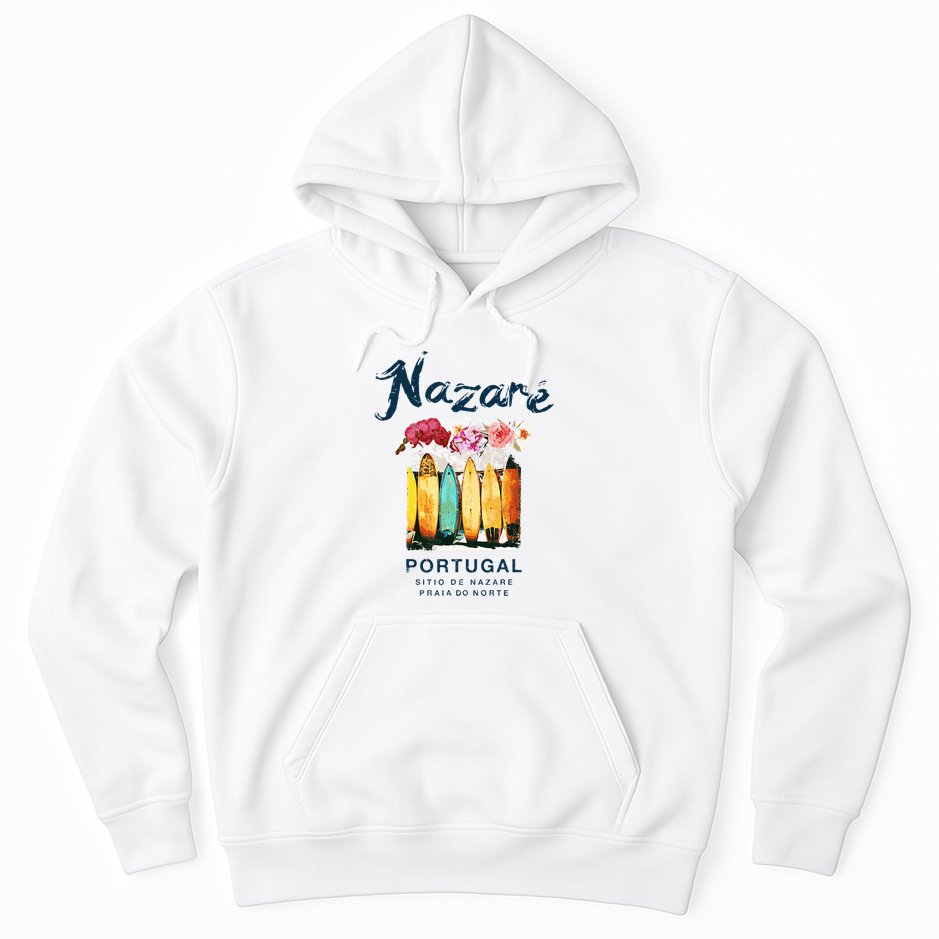 Nazare Portugal Surfing Vintage  Hoodie