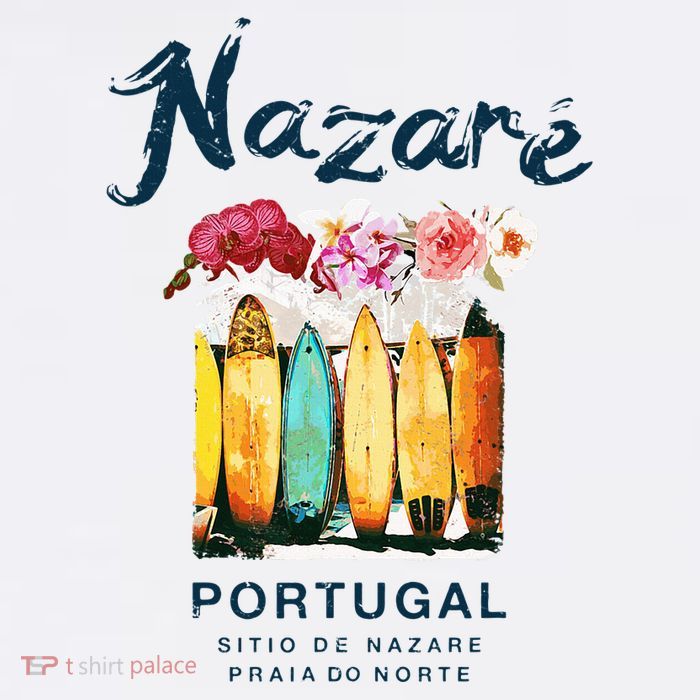 Nazare Portugal Surfing Vintage  Tall T-Shirt