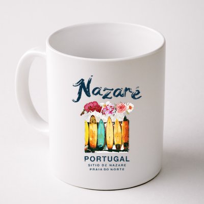 Nazare Portugal Surfing Vintage  Coffee Mug