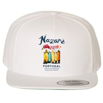 Nazare Portugal Surfing Vintage  Wool Snapback Cap