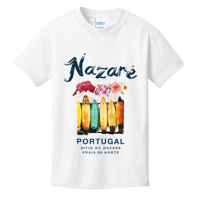Nazare Portugal Surfing Vintage  Kids T-Shirt