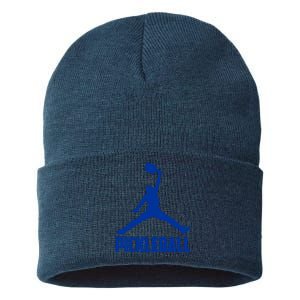 NavyBlue Pickleball Sports Logo Sustainable Knit Beanie