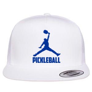 NavyBlue Pickleball Sports Logo Flat Bill Trucker Hat