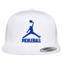 NavyBlue Pickleball Sports Logo Flat Bill Trucker Hat