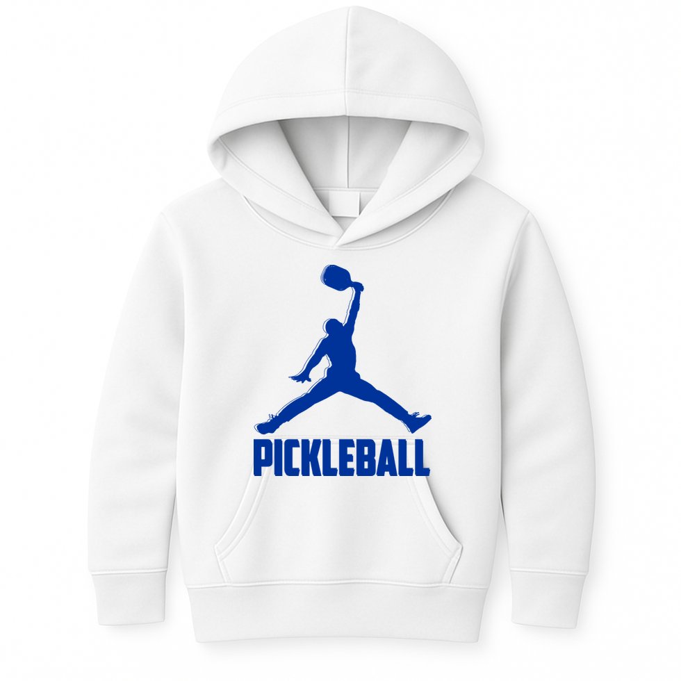 NavyBlue Pickleball Sports Logo Kids Hoodie