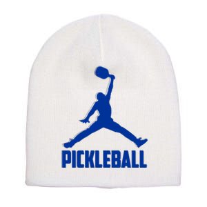 NavyBlue Pickleball Sports Logo Short Acrylic Beanie