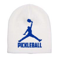 NavyBlue Pickleball Sports Logo Short Acrylic Beanie