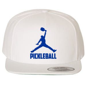 NavyBlue Pickleball Sports Logo Wool Snapback Cap