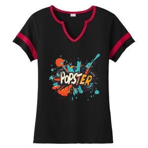 Nice Popster Statement Ladies Halftime Notch Neck Tee