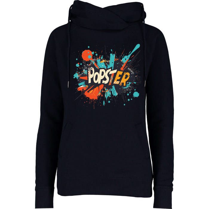 Nice Popster Statement Womens Funnel Neck Pullover Hood