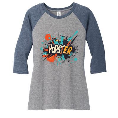 Nice Popster Statement Women's Tri-Blend 3/4-Sleeve Raglan Shirt