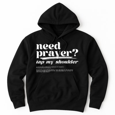 Need Prayer Tap My Shoulder Need Prayer Tap My Shoulder Hoodie