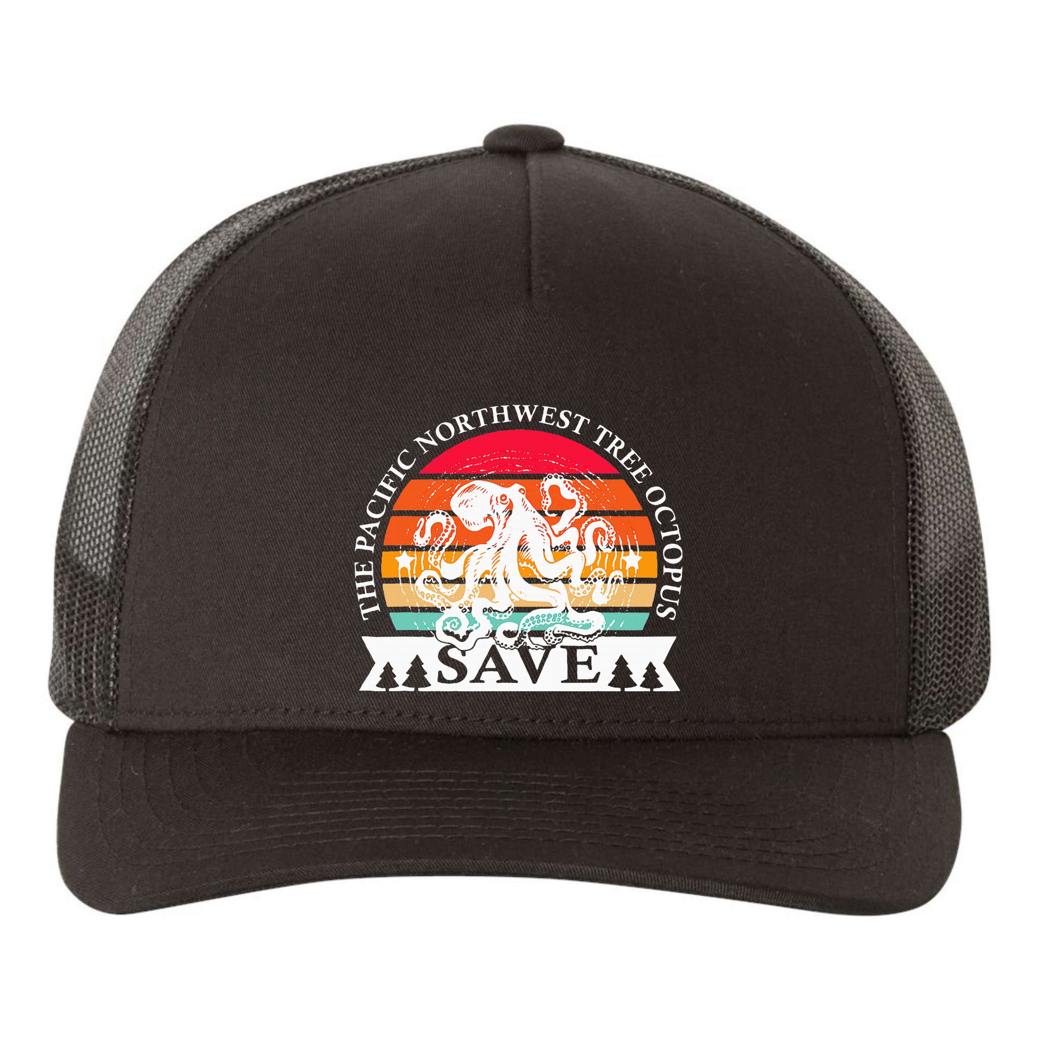 Northwest Pacific Tree Octopus The Save Yupoong Adult 5-Panel Trucker Hat
