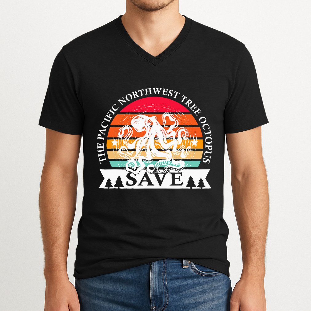 Northwest Pacific Tree Octopus The Save V-Neck T-Shirt
