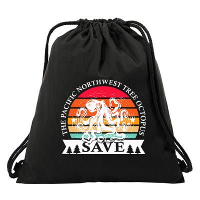 Northwest Pacific Tree Octopus The Save Drawstring Bag