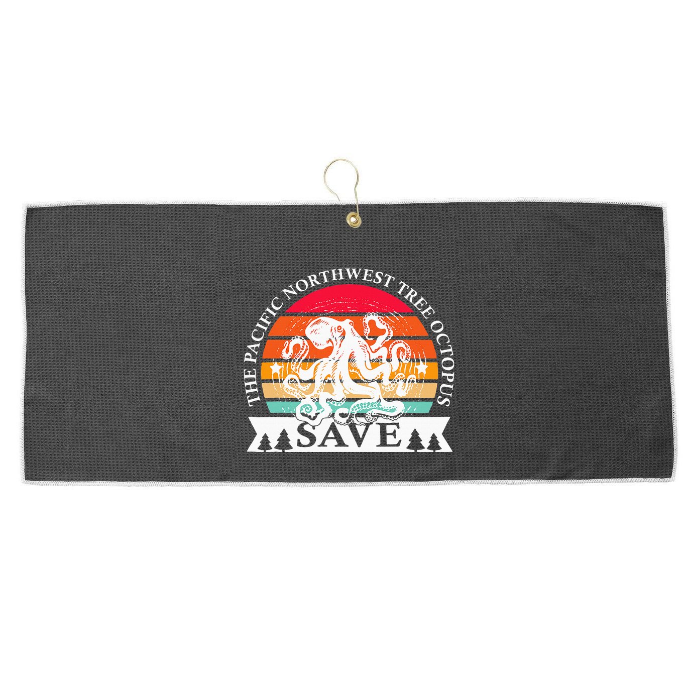 Northwest Pacific Tree Octopus The Save Large Microfiber Waffle Golf Towel
