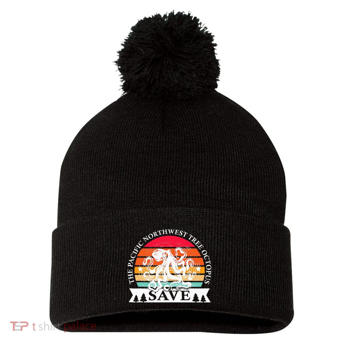 Northwest Pacific Tree Octopus The Save Pom Pom 12in Knit Beanie