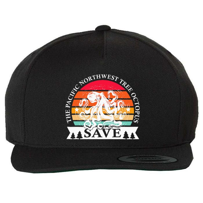 Northwest Pacific Tree Octopus The Save Wool Snapback Cap