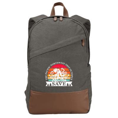 Northwest Pacific Tree Octopus The Save Cotton Canvas Backpack