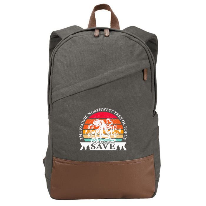 Northwest Pacific Tree Octopus The Save Cotton Canvas Backpack