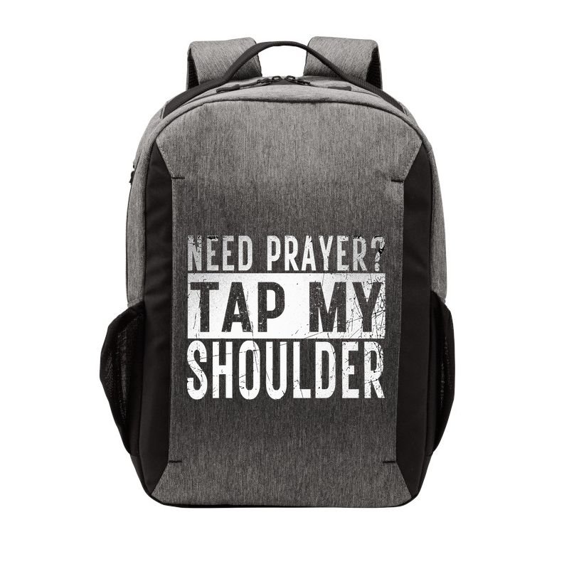 Need Prayer Tap My Shoulder Front Spiritual Church Cristian Vector Backpack