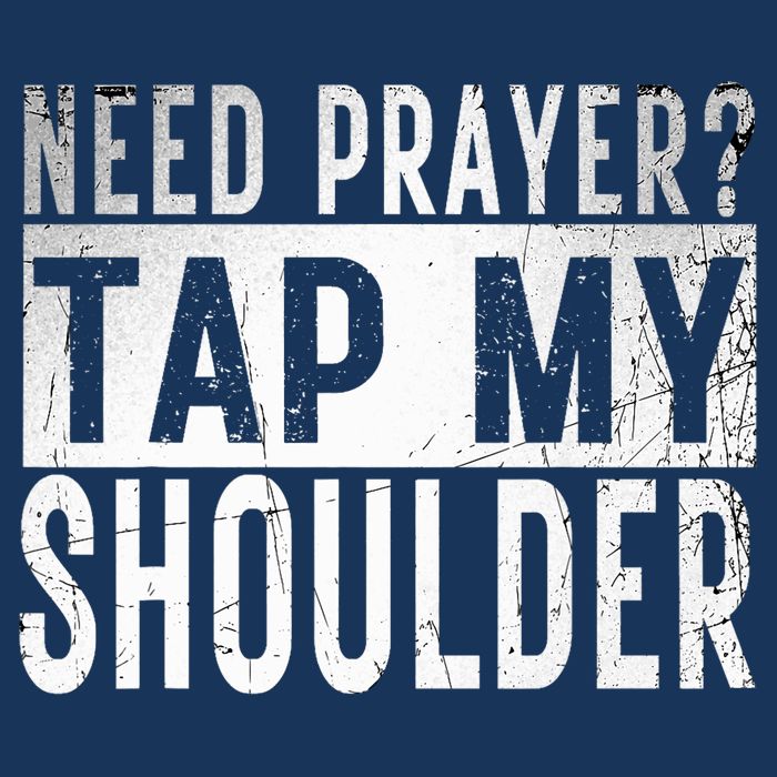 Need Prayer Tap My Shoulder Front Spiritual Church Cristian Drawstring Bag