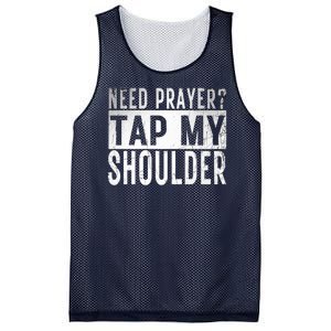 Need Prayer Tap My Shoulder Front Spiritual Church Cristian Mesh Reversible Basketball Jersey Tank