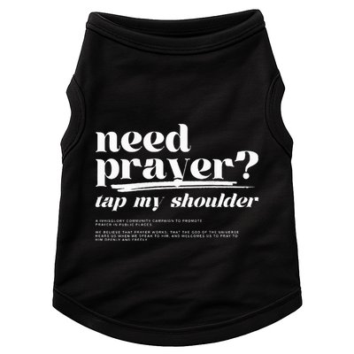 Need Prayer Tap My Shoulder Doggie Tank