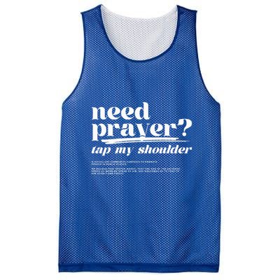 Need Prayer Tap My Shoulder Need Prayer Tap My Shoulder Mesh Reversible Basketball Jersey Tank