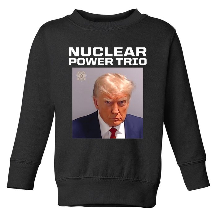 Nuclear Power Trio Criminally Great Riffs Trump Mug Shot Toddler Sweatshirt