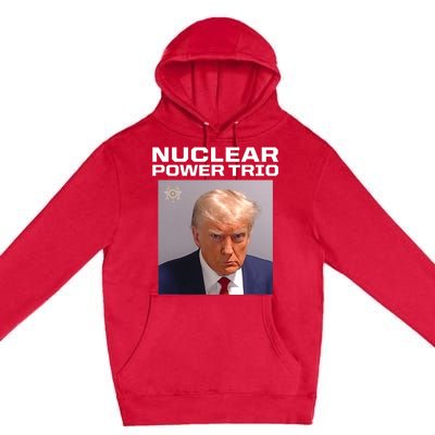 Nuclear Power Trio Criminally Great Riffs Trump Mug Shot Premium Pullover Hoodie