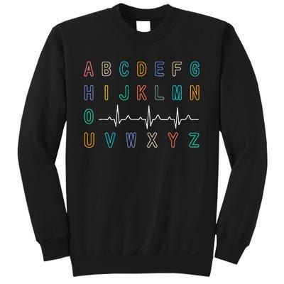 Nurse PQRST Test ABC's Ekg Strip Alphabet Funny Nurses Jokes Sweatshirt