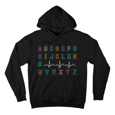 Nurse PQRST Test ABC's Ekg Strip Alphabet Funny Nurses Jokes Tall Hoodie