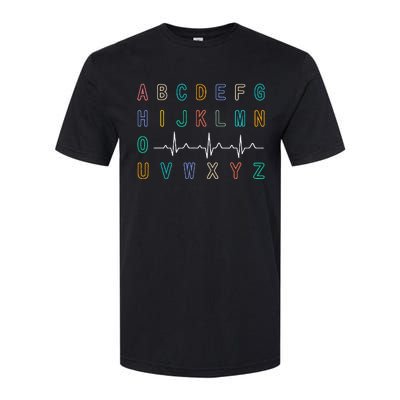 Nurse PQRST Test ABC's Ekg Strip Alphabet Funny Nurses Jokes Softstyle® CVC T-Shirt