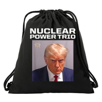 Nuclear Power Trio Criminally Great Riffs Trump Mug Shot Drawstring Bag