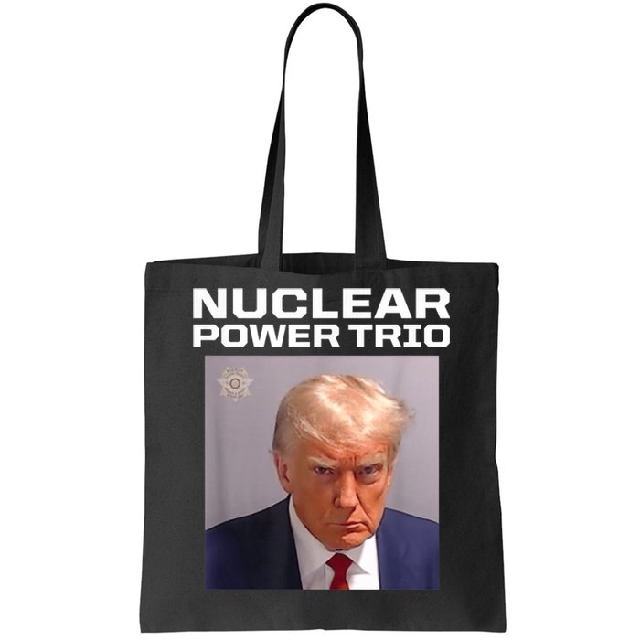 Nuclear Power Trio Criminally Great Riffs Trump Mug Shot Tote Bag