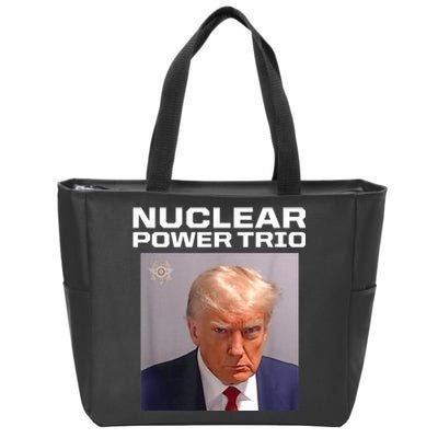 Nuclear Power Trio Criminally Great Riffs Trump Mug Shot Zip Tote Bag