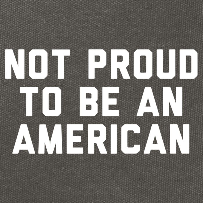 Not Proud To Be An American Gift Cotton Canvas Backpack