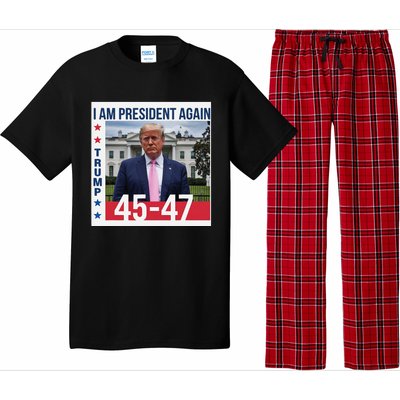 New President Usa America 2024 Trump President 47 Pajama Set