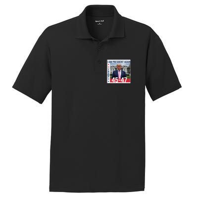 New President Usa America 2024 Trump President 47 PosiCharge RacerMesh Polo