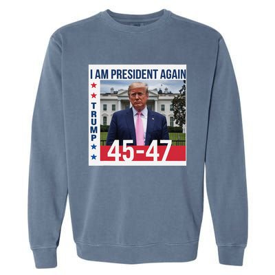 New President Usa America 2024 Trump President 47 Garment-Dyed Sweatshirt