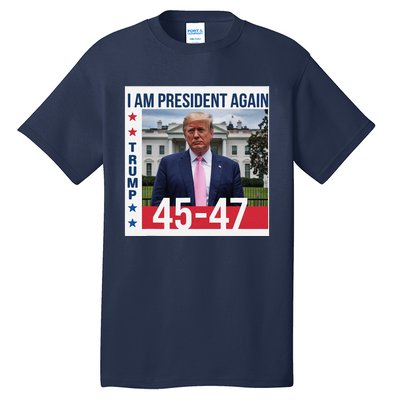 New President Usa America 2024 Trump President 47 Tall T-Shirt