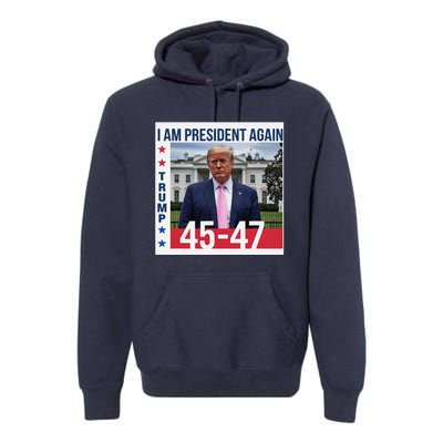 New President Usa America 2024 Trump President 47 Premium Hoodie