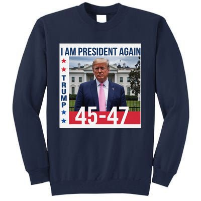 New President Usa America 2024 Trump President 47 Tall Sweatshirt