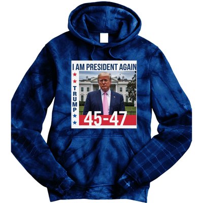 New President Usa America 2024 Trump President 47 Tie Dye Hoodie